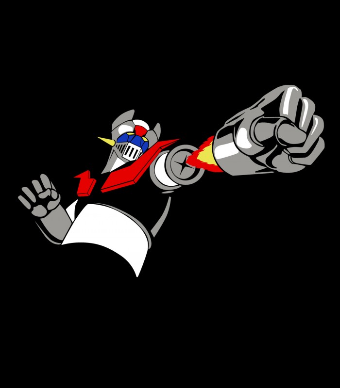 Camiseta Mazinger Z Robot Puños Fuera Manga Anime
