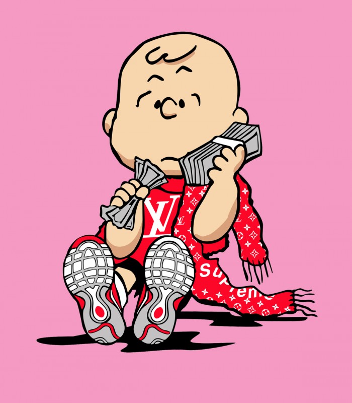 Camiseta TYS Fake Loui Vuitton Snoopy Charlie Brown