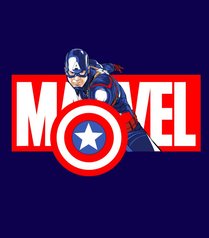 Camiseta TYS Manga Corta  Capitán América Superheroes Marvel