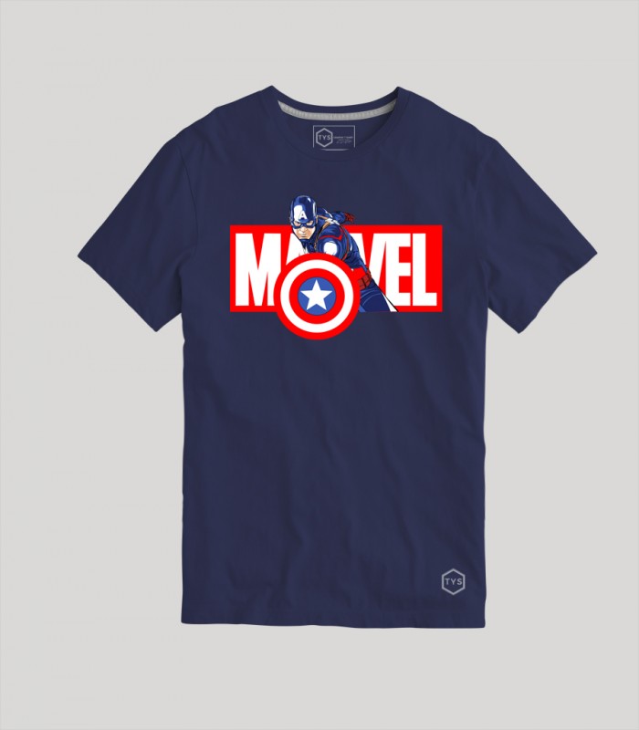 Camiseta TYS Manga Corta  Capitán América Superheroes Marvel