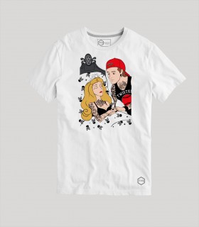 Camiseta TYS unisex manga corta Princesas Disney Príncipe Tattoo
