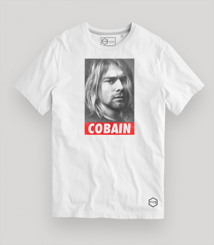 Camiseta TYS blanca Kurt Cobain Nirvana