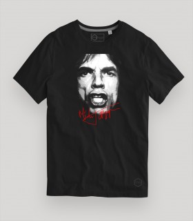 Camiseta tys negra Mick Jagger con la boca abierta Rolling Stones