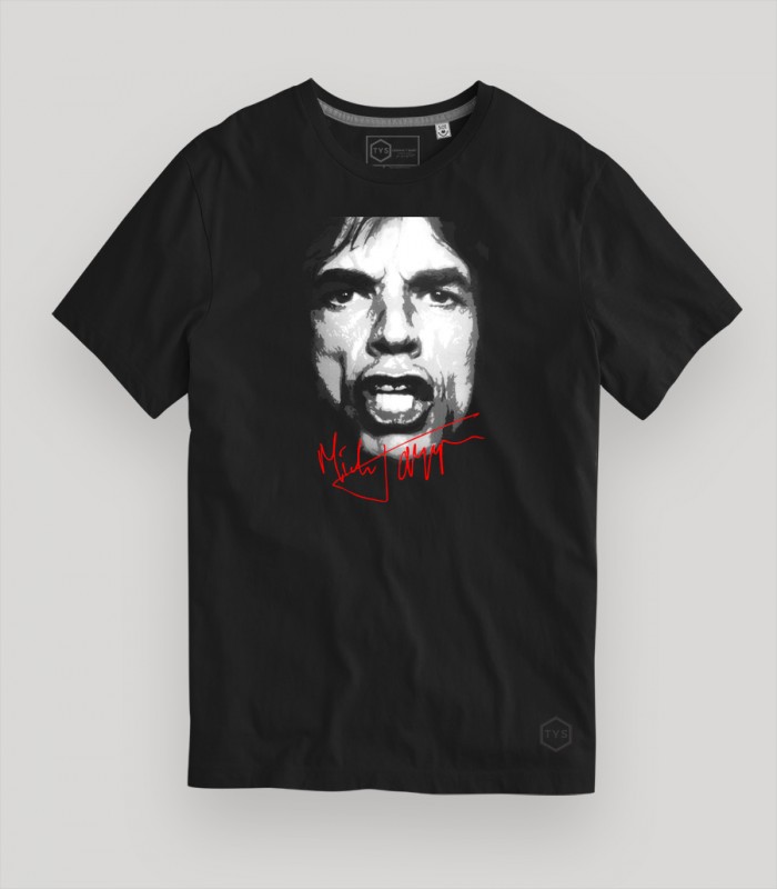Camiseta tys negra Mick Jagger con la boca abierta Rolling Stones
