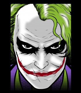 Camiseta original Cara Joker Caballero Oscuro TYS