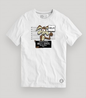 Camiseta TYS Dibujos animados Looney Tunes Coyote Wiley Gracioso Help