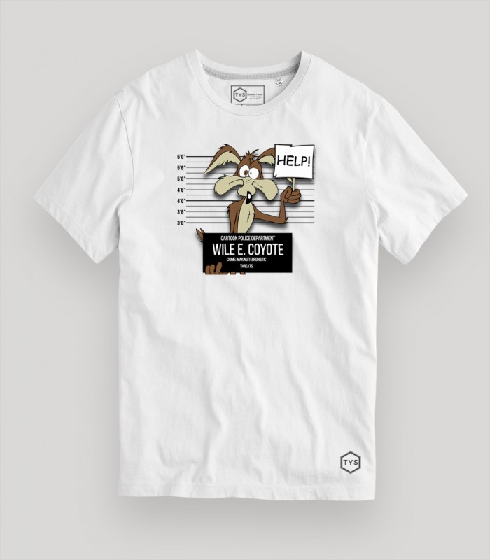 Camiseta TYS Dibujos animados Looney Tunes Coyote Wiley Gracioso Help