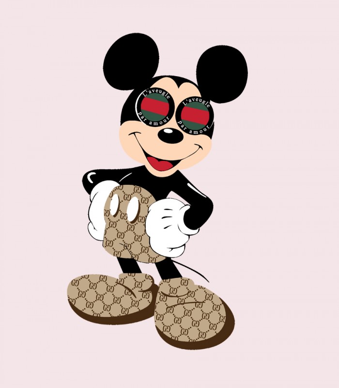 Camiseta tys rosa mickey mouse gucci fake
