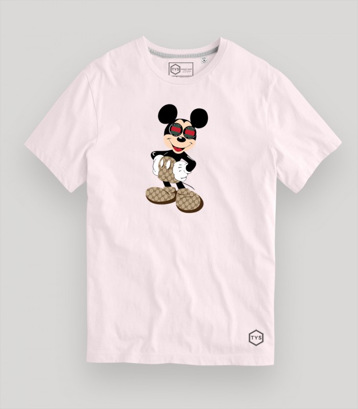 Camiseta tys rosa mickey mouse gucci fake