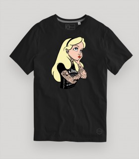 Camiseta Punk Alicia en el Pais de las Maravillas tatuajes