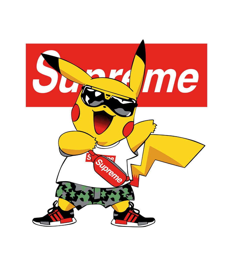 ▷ Pikachu Supreme, Pokemon - Camiseta Estampada