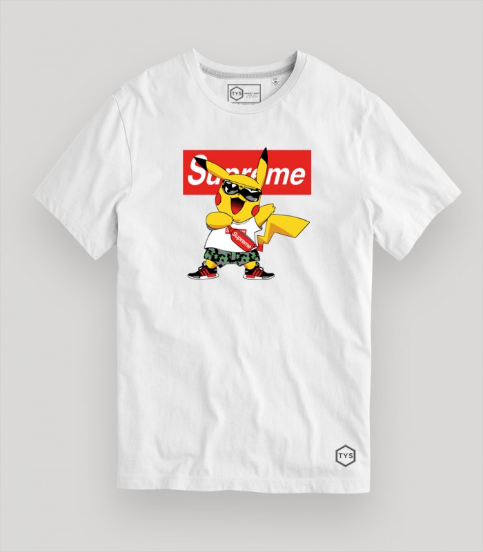 Camiseta tys pokemón pikachu supreme