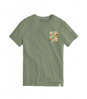 Camiseta Survenir Bolsillo Naranjas Toronja Kaki