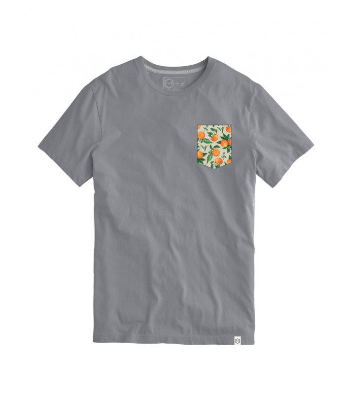 Camiseta Survenir Bolsillo Naranjas Toronja Antracita