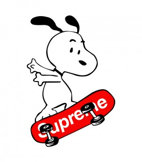 Camiseta manga corta tys snoopy peanuts supreme skater
