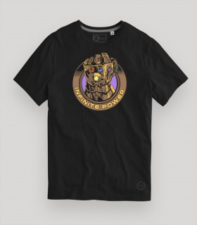 Camiseta manga corta tys guante thanos infinity power end game
