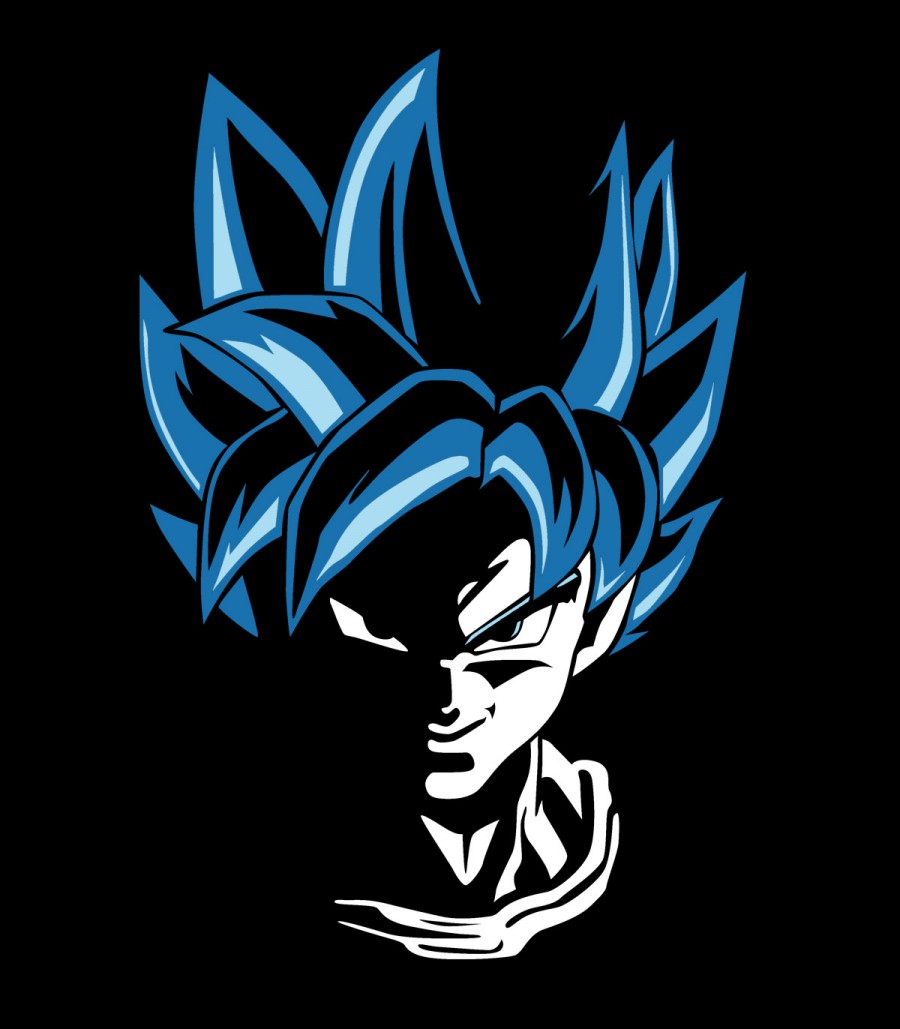 ▷ Vegeta Super Son Goku Pelo Azul - Camiseta Estampada