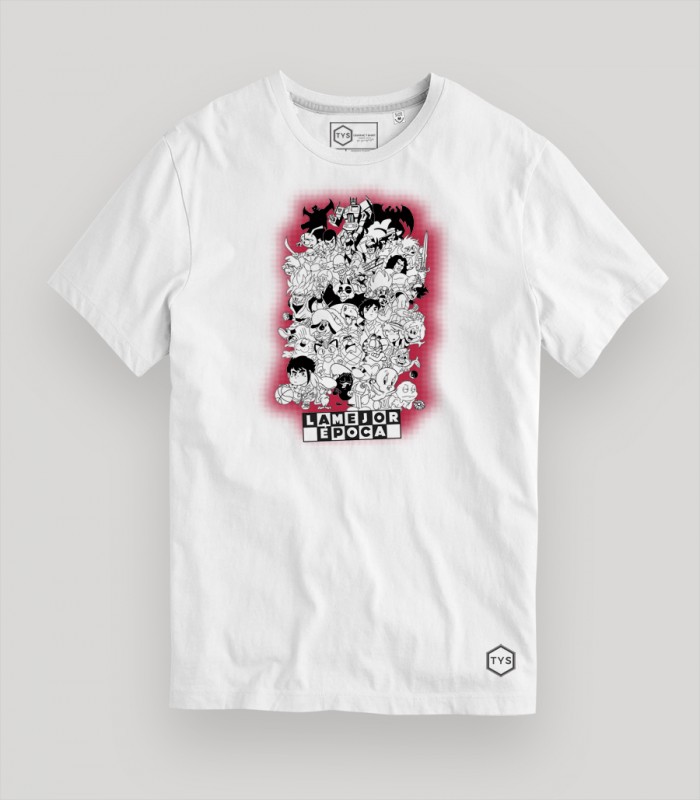 Camiseta TYS manga corta dibujos retro de los 80 y 90