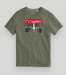 Camiseta unisex TYS Pandilla Stranger Things bicis Supreme