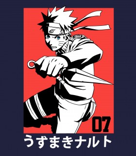 Camiseta TYS Dibujos Anime Naruto Manga Azul Marino