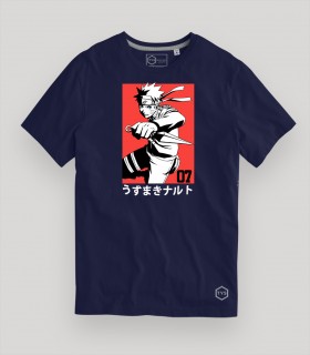 Camiseta TYS Dibujos Anime Naruto Manga Azul Marino