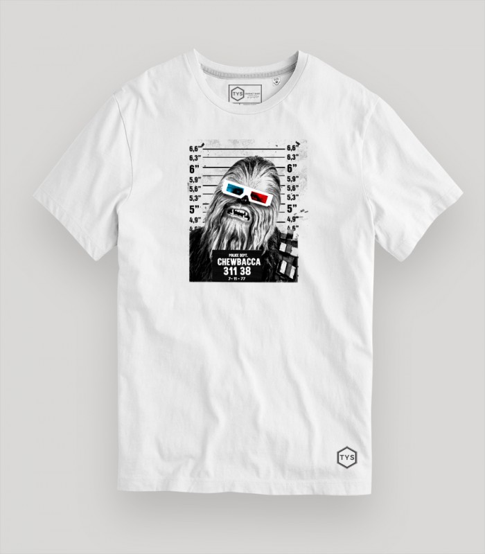 Camiseta TYS Chewbacca 3D Película Star Wars Blanca
