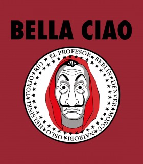 Camiseta original Bella Ciao Casa Papel TYS