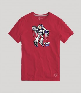 Camiseta TYS Manga Corta Color Garnet Buzz Can Fly Toy Story Película