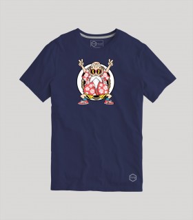 Camiseta Maestro Roshi Dragon Ball Hawaii Playa Azul Marino