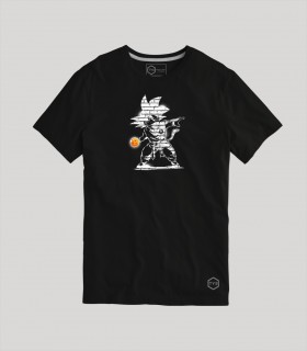 Camiseta TYS negra manga corta Goku Dragon Ball Ladrillos Esfera bola de dragón