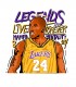 Camiseta TYS Basketball Laekers Kobe Forever Legends Blanca Manga Corta