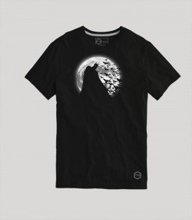 Camiseta manga corta TYS Batman Caballero Oscuro sombra luna NEGRA