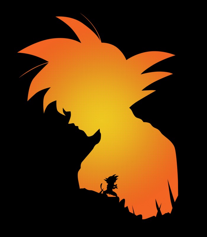 Camiseta manga corta TYS silueta goku dragon ball