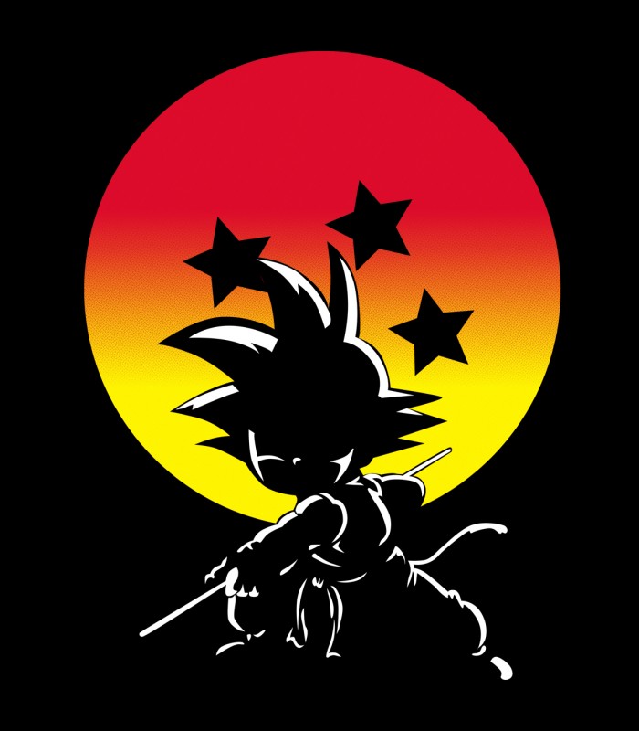 Camiseta manga corta TYS silueta goku dragon ball