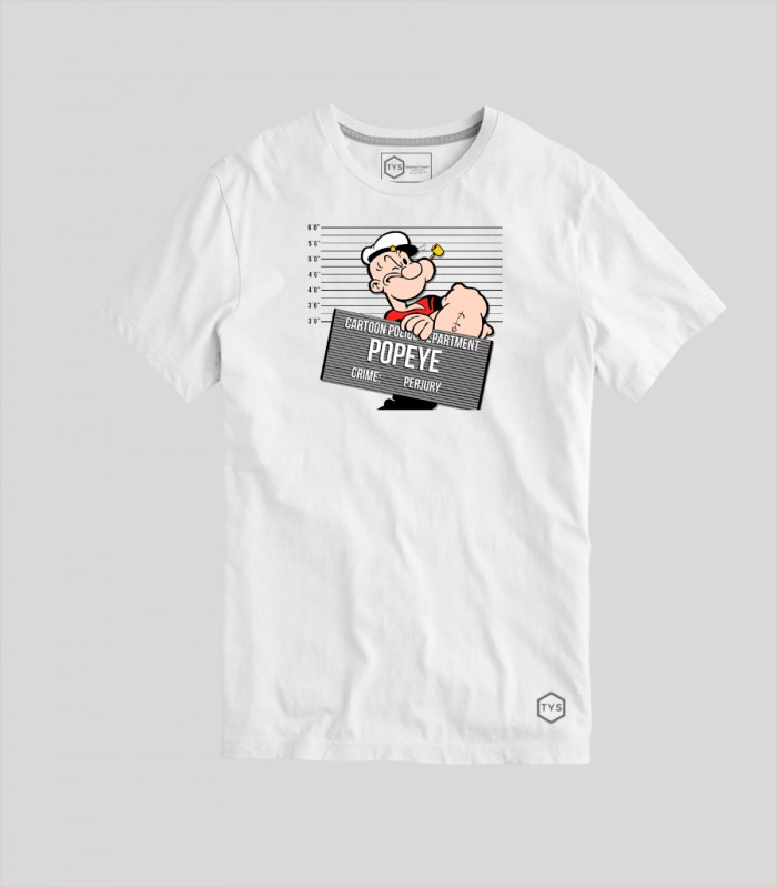 Camiseta TYS Manga Corta Popeye Espinaca Estrella Comics prisión