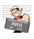 Camiseta TYS Manga Corta Popeye Espinaca Estrella Comics prisión