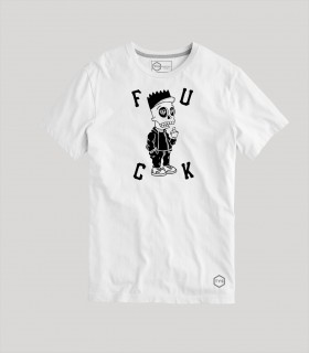 Camiseta TYS Bart Simpson skull calavera fuck serie TV dibujos animados