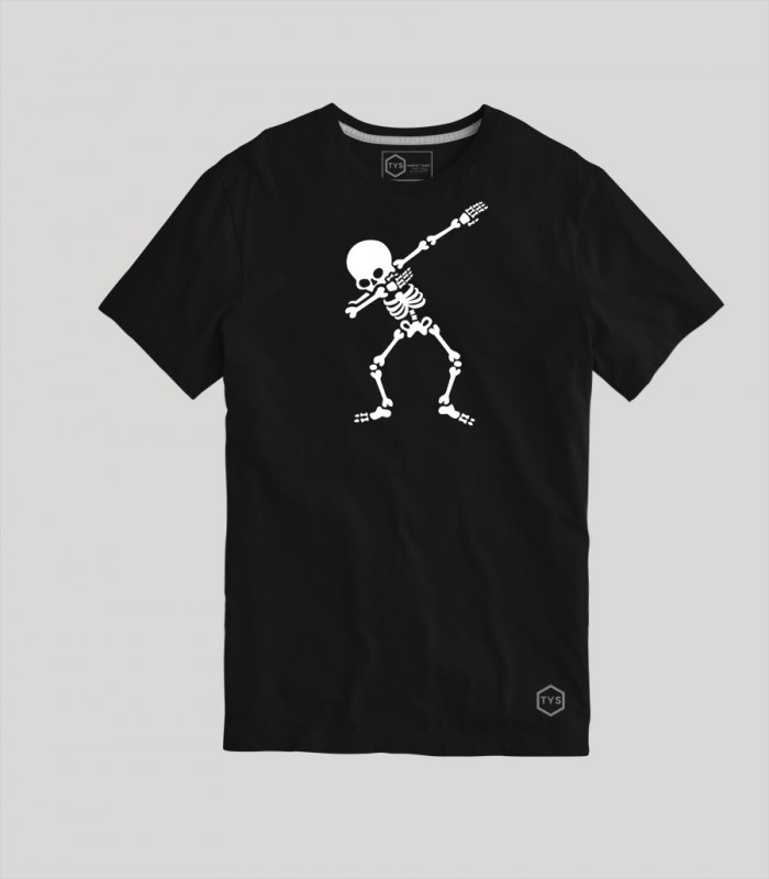 Camiseta Dab Skull manga corta divertida dabbing esqueleto