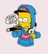 Camiseta Supreme Bart Simpson Trappin