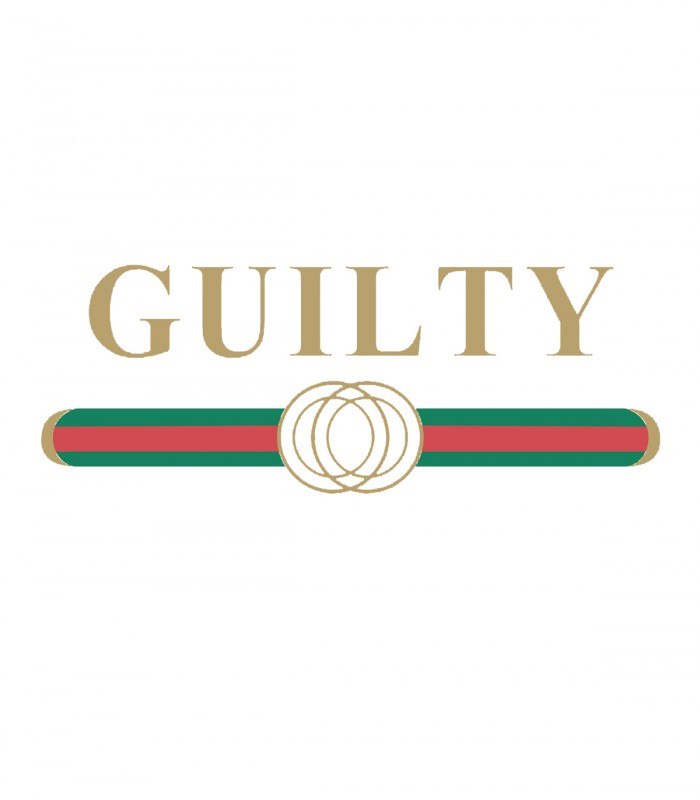 Camisetas TYS Fake Guilty Gucci Logo divertidas manga corta
