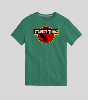 Camiseta TYS de Stranger Thing y Parque Jurásico Jurassic Park Serie de TV Película