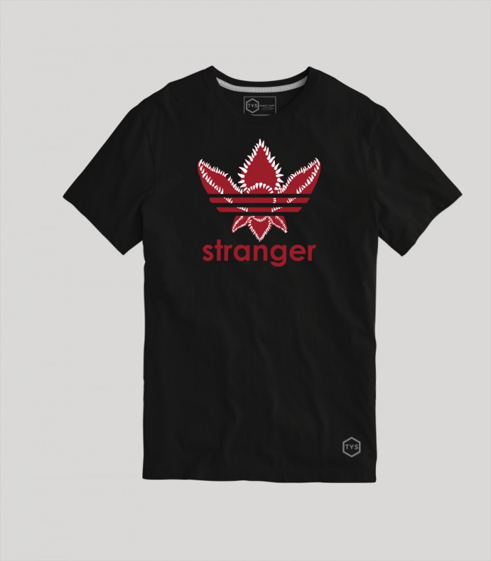 Camiseta TYS stranger things logo adidas manga corta algodon serie de tv ficción 80s