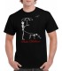 Camiseta Inframundo manga corta 100% de algodón negra con diseños friki divertidos y de terror de esqueletos