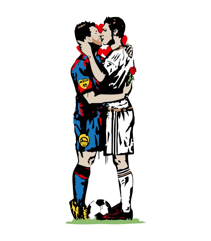 Camiseta TYS unisex manga corta beso futbol