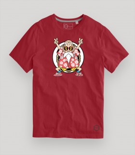 Camiseta roja Maestro Roshi Dragon Ball Hawaii Playa